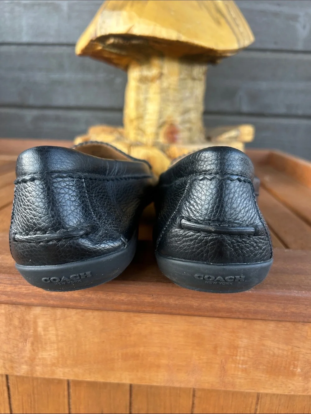 Coach Odette Women's Black Leather Penny Loafers NWOT